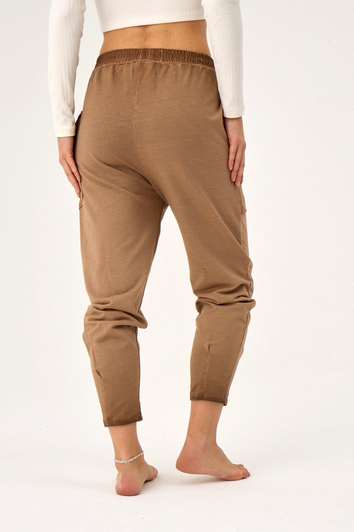 Tek Cep Kargo Pantolon - Kahve - Raven